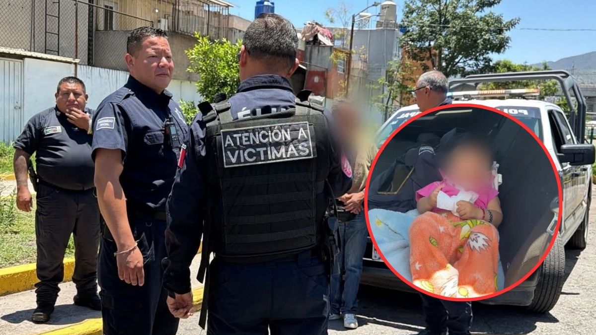 Polic&iacute;as de Ecatepec rescatan a beb&eacute; abandonado en taxi de app