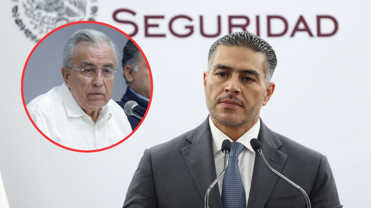 Harfuch da a conocer paradero de Rocha Moya ¿Quién lo está protegiendo? Rubén Rocha Moya y Harfuch | Fotos: JOSÉ BETANZOS ZÁRATE / GALO CAÑAS/CUARTOSCURO.COM