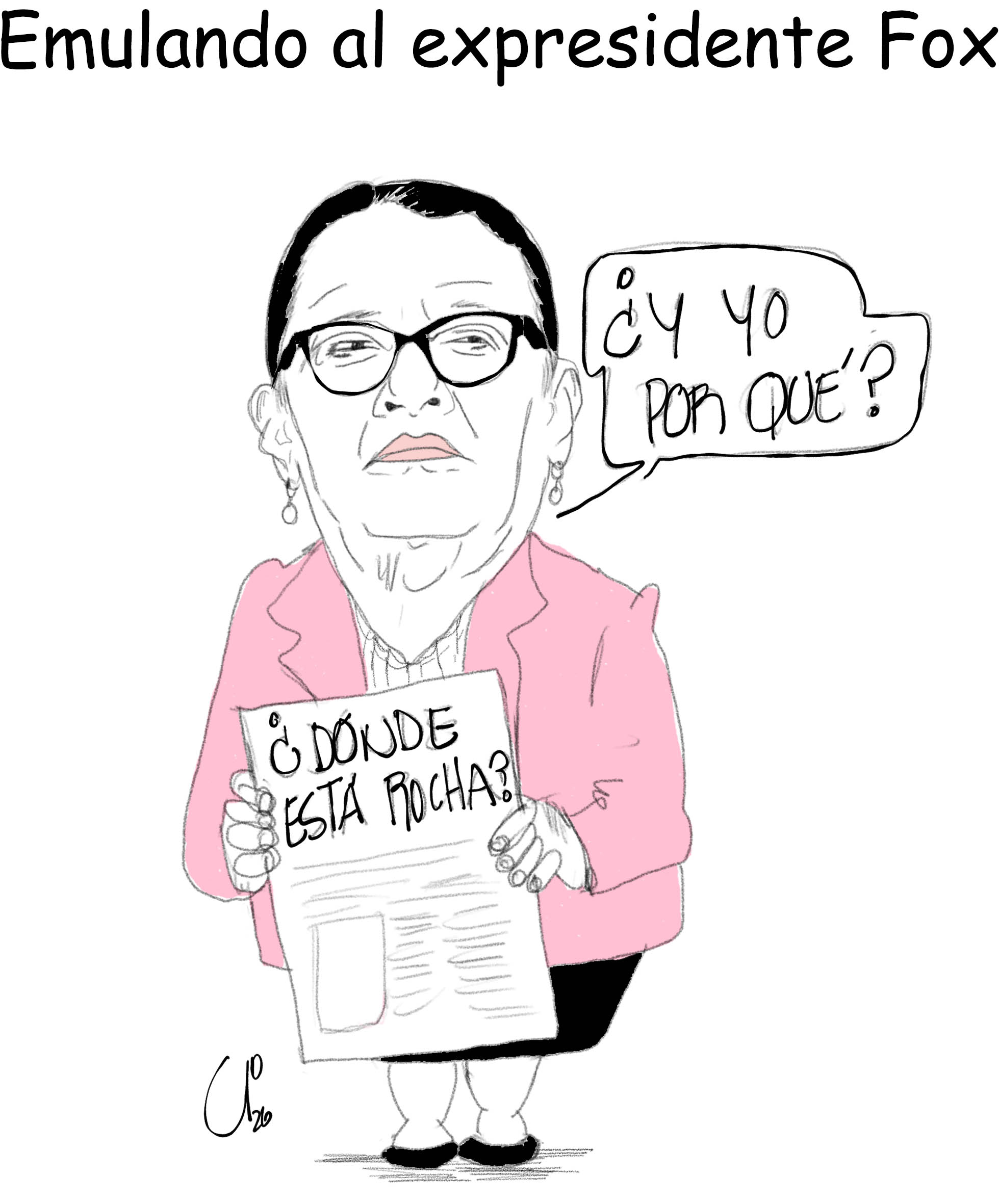 Rosa Icela emulando al ex presidente Vicente Fox