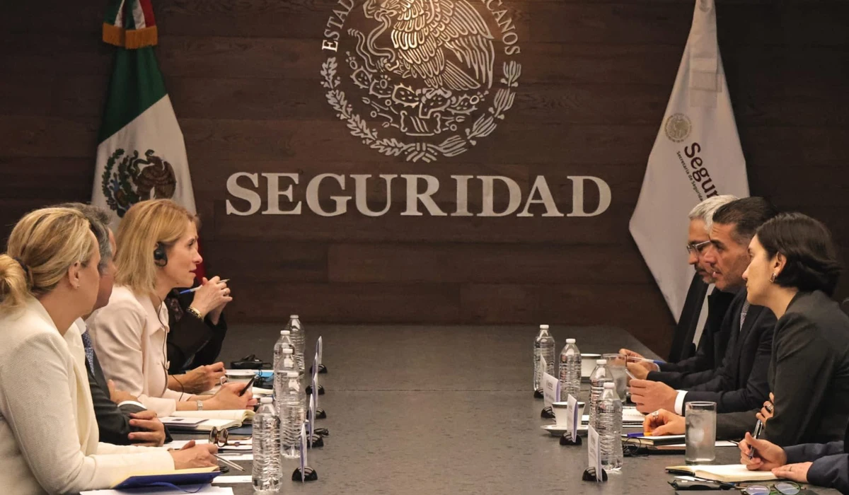 Harfuch se re&uacute;ne con Kaja Kallas; hablan del combate al crimen organizado entre M&eacute;xico y La Uni&oacute;n Europea