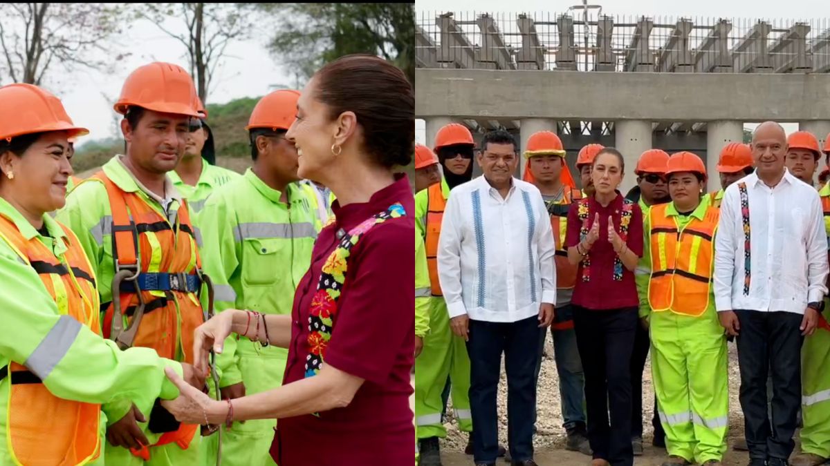 Claudia Sheinbaum supervisa ampliación de carretera Macuspana-Escárcega