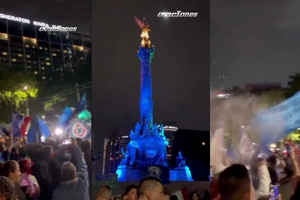 Festejo del Cruz Azul en el Ángel de la Independencia desata euforia en CDMX tras vencer a Pumas