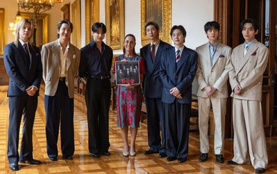 Destaca Sheinbaum vínculo con BTS tras visita a Palacio Nacional