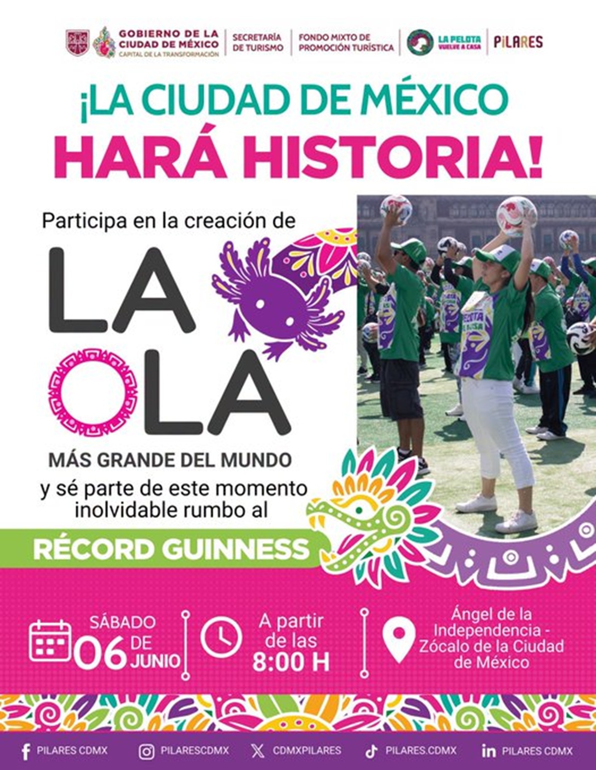 ¿Quieres romper un Récord Guinness? Así puedes participar en la Ola Más Grande del Mundo ¿Quieres romper un Récord Guinness? Así puedes participar en la Ola Más Grande del Mundo.