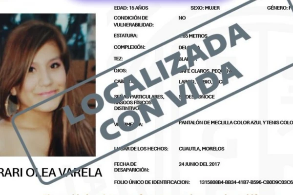 Hallan con vida a Merari Olea tras casi nueve años desaparecida; persisten dudas sobre lo ocurrido