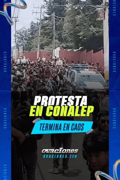 Protesta en Conalep termina en caos