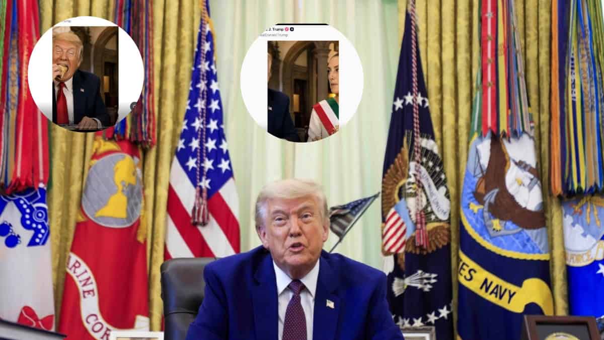 ¿Trump se compara con Claudia Sheinbaum? VIDEO afirmaría que todos lo aman El presidente de EU, Donald Trump publicó un video donde aparece Sheinbaum. Foto: EFE/ X @realDonaldTrump
