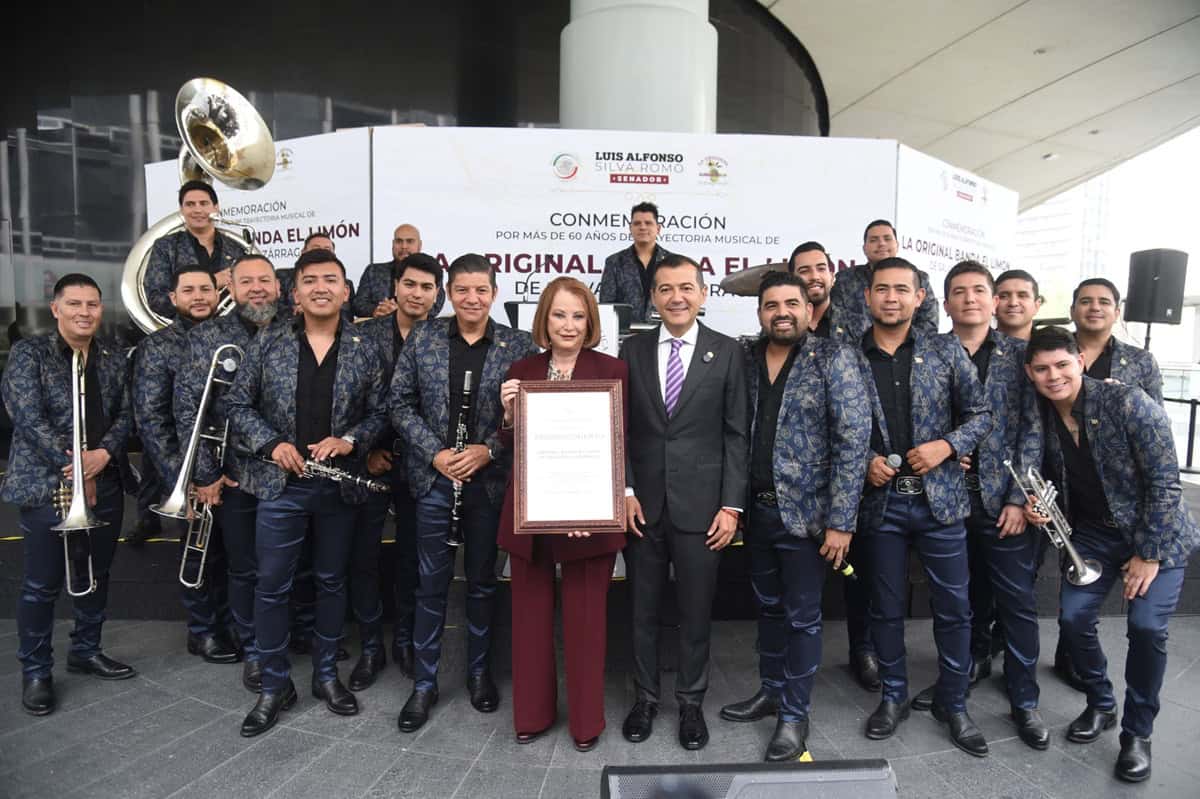 Senado arma festejo con La Original Banda El Limón en medio de la ratificación de Lazzeri La Original Banda El Limón. Redes Sociales.