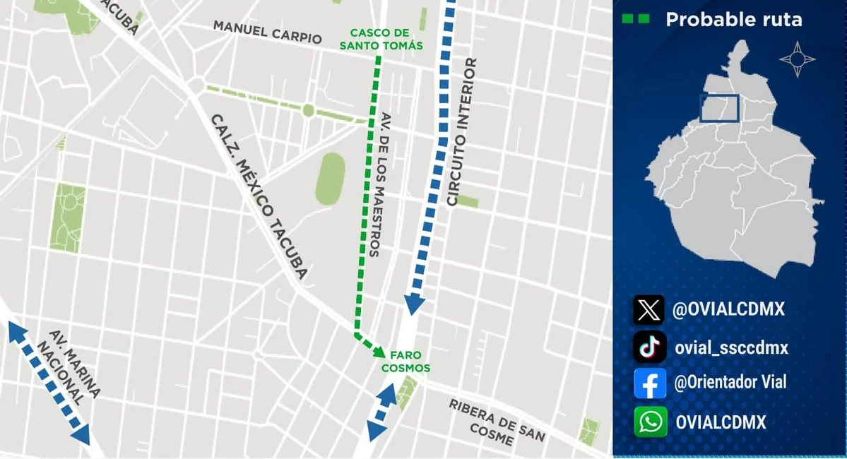 Semovi activa plan de contingencia por movilizaciones de este 10 de junio Semovi pone en marcha contingencia. Cortesía: @SSC_CDMX