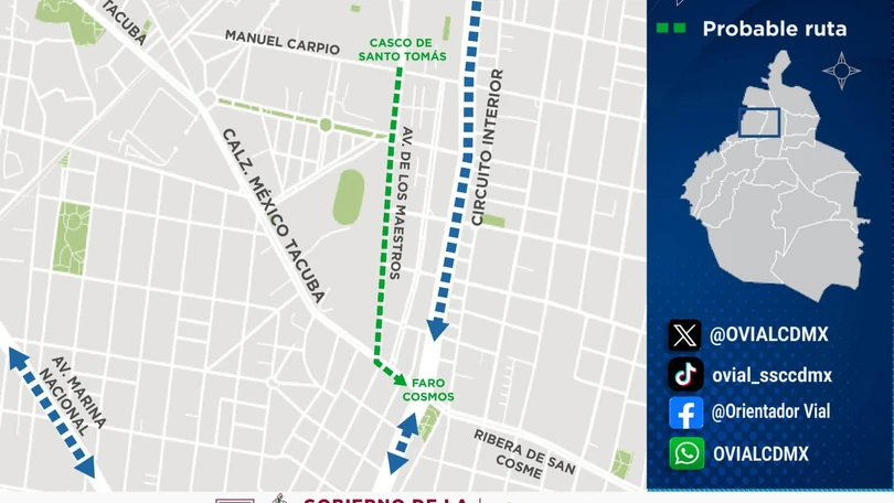 Semovi activa plan de contingencia por movilizaciones de este 10 de junio Semovi pone en marcha contingencia. Cortesía: @SSC_CDMX