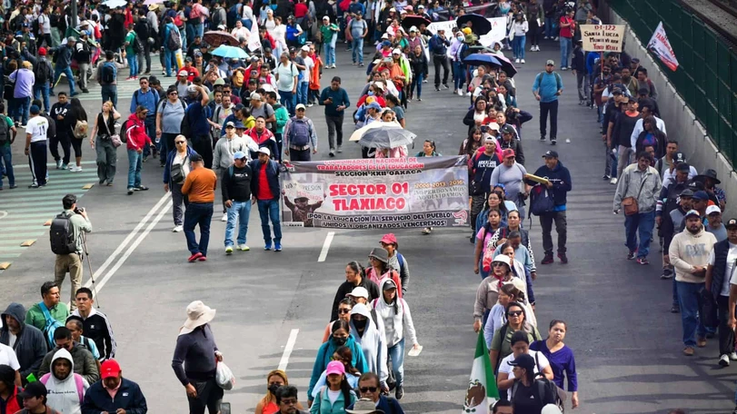 Mientras se organizan para avanzar, la CNTE acusa a Sheinbaum de incumplir promesas de campaña La CNTE hizo un llamado interno a cuidarse entre ellos, en caso de irse a protesta. Foto: Cuartoscuro
