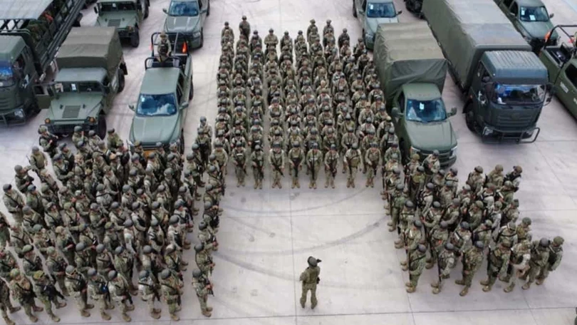 Llegan 600 elementos del Ejercito Mexicano a Durango Las tropas desplegadas realizarán patrullamientos, reconocimientos terrestres, establecimiento de puestos de seguridad. Foto Especial