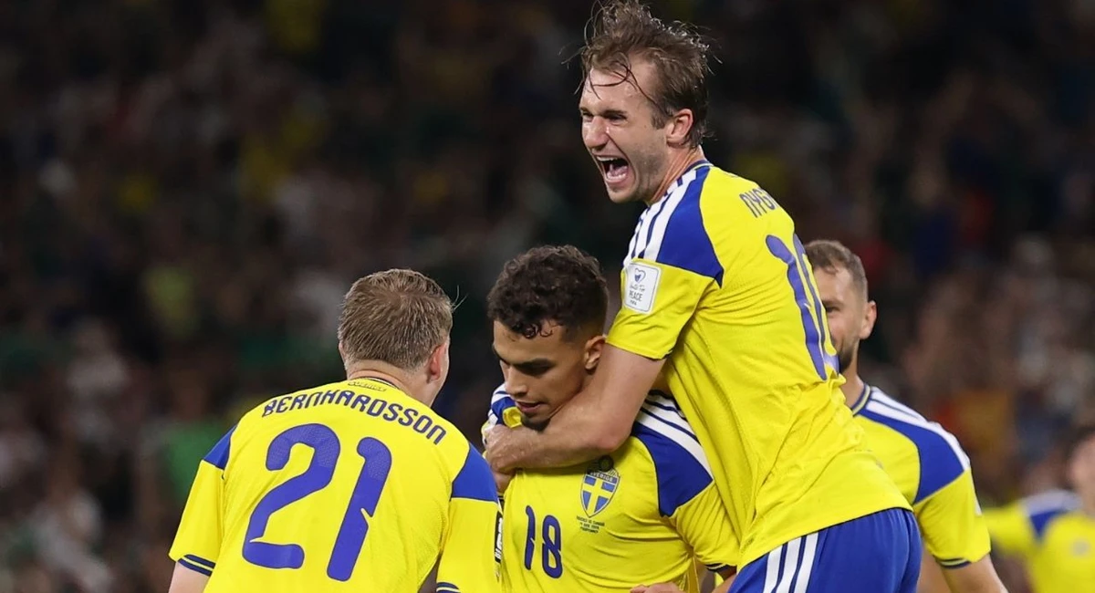 Goleada de Suecia 5-1 sobre Túnez en Monterrey Foto: @FIFAWorldCup