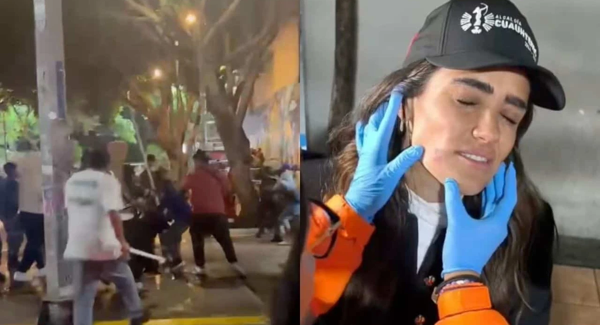 Alessandra Rojo de la Vega denuncia agresiones durante operativo; hay un detenido y policías heridos Fotos: @AlessandraRdlv