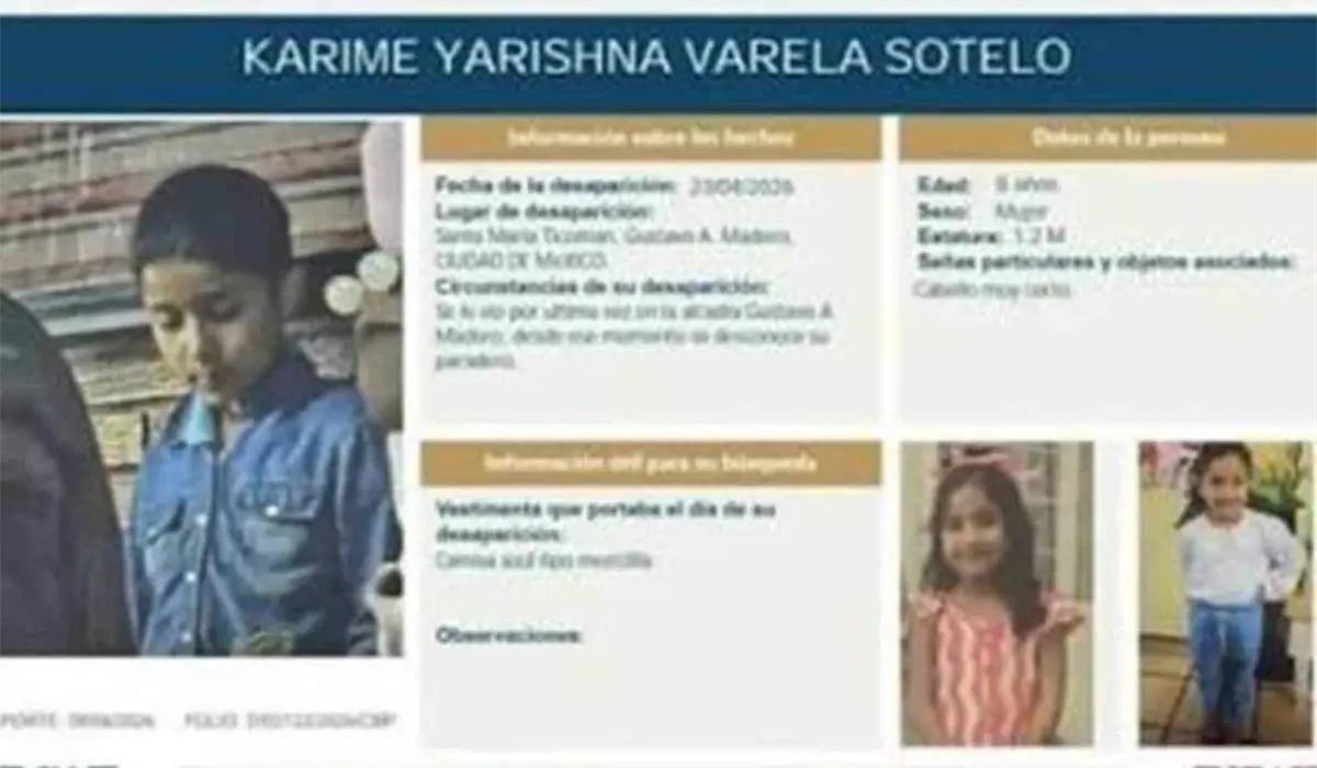 Encuentran a Karime, la menor que habr&iacute;a sido vendida por su madre