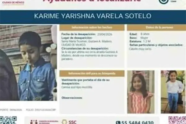 Encuentran a Karime, la menor que habr&iacute;a sido vendida por su madre