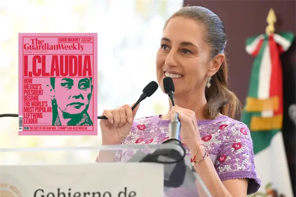 The Guardian da portada a Sheinbaum: la lideresa de izquierda m&aacute;s popular del mundo