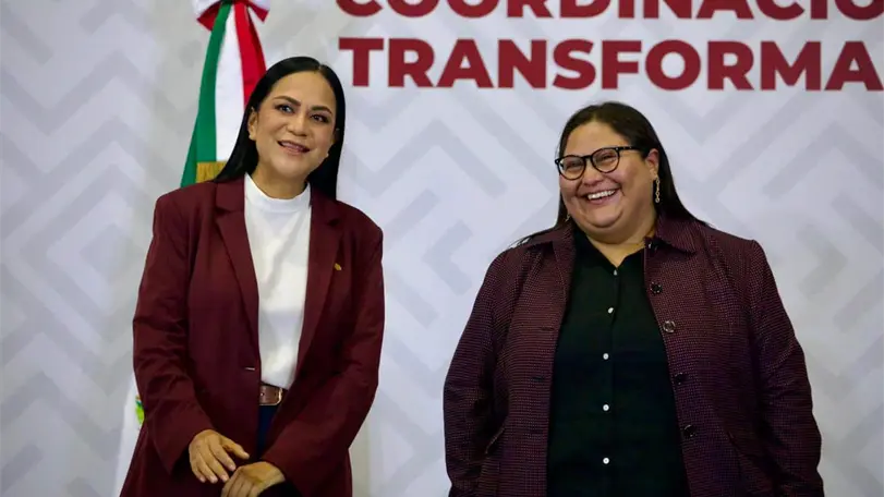 Ariadna Montiel y Citlalli Hern&aacute;ndez abrieron el proceso de registro de aspirantes de Morena, PT y PVEM. Foto: Morena.