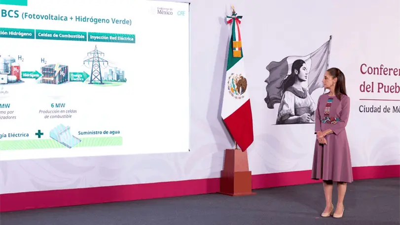 Sheinbaum asegur&oacute; que la CFE cuenta con capacidad suficiente para cubrir la demanda el&eacute;ctrica nacional. Foto: Presidencia