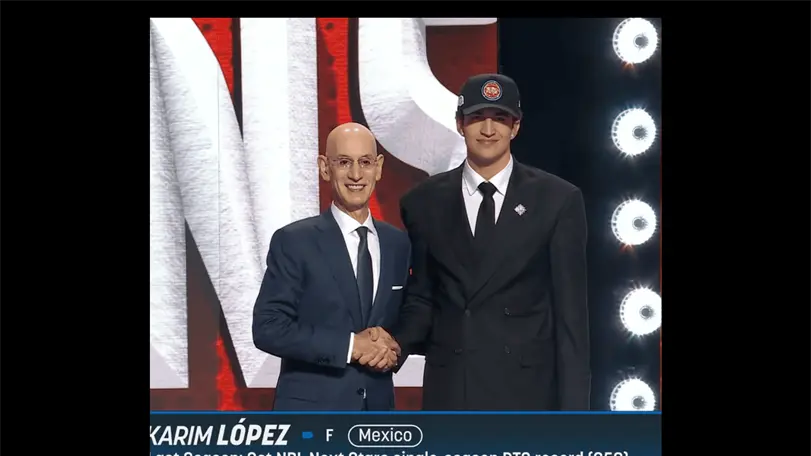 Karim López hace historia como primer mexicano en ser seleccionado en primera ronda de NBA Draft y jugará con Grizzlies Memphis Karim López es seleccionado en el puesto 21 por los Detroit Pistons. Foto: @NBA