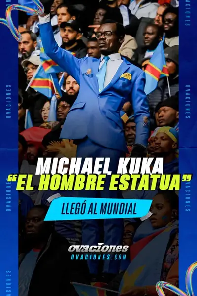 Michael Kuka, El hombre estatua lleg&oacute; al Mundial