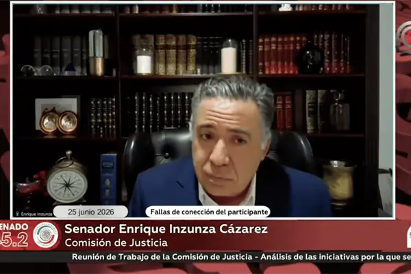 Inzunza reaparece... v&iacute;a remota para participar en las comisiones de Justicia y Estudios Legislativos