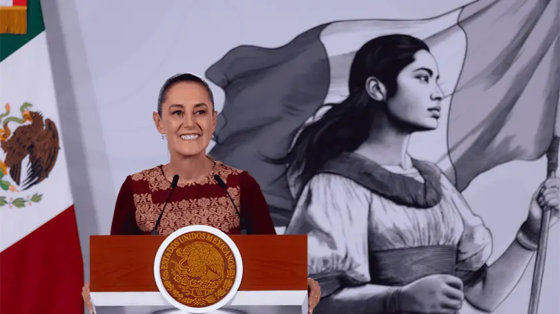 Claudia Sheinbaum defendió la coordinación bilateral con Estados Unidos y rechazó que México sea utilizado en la campaña electoral estadounidense. Foto: Presidencia.