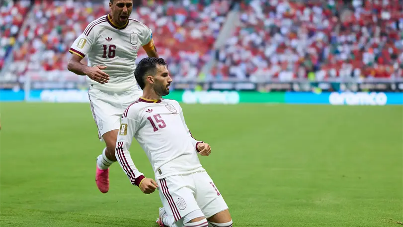 Baena dijo que el partido frente a Uruguay coloca a Espa&ntilde;a como favorito en el Mundial 2026. Foto: MexSport