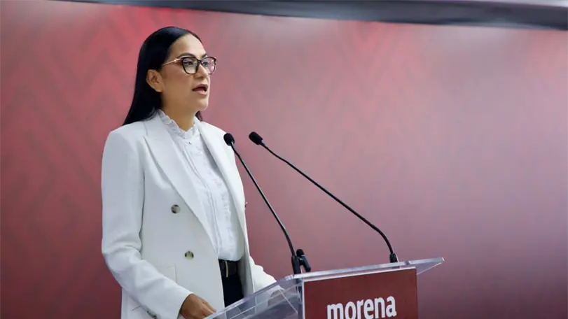 La presidenta de Morena, Ariadna Montiel, arremeti&oacute; contra el PAN. Foto: Morena.