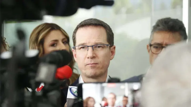 Anaya exige licencia e investigación por traición a la patria contra Marina del Pilar Anaya dijo que es grave que la gobernadora de BC haya aceptado que era su voz la de los audios. Foto: Especial