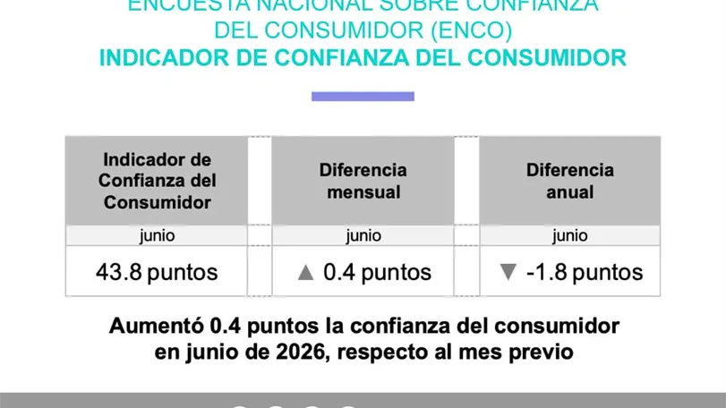 Consumidores mexicanos no confían que la economía esté mejor este año: BASE Comparado con 2025, las personas dejaron de creer tener confianza. Foto: Inegi