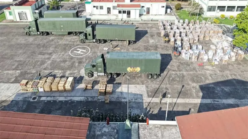 Desde el Puerto de Veracruz, el Ej&eacute;rcito Mexicano enviar&aacute; m&aacute;s ayuda humanitaria a Venezuela. Foto: Sedena