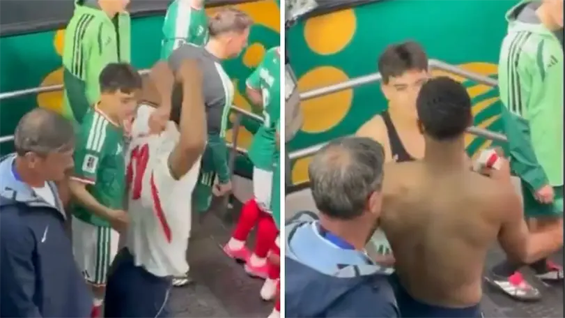 Jude Bellingham sorprende a Gilberto Mora con emotivo gesto tras eliminar a México Fotos: @porktendencia