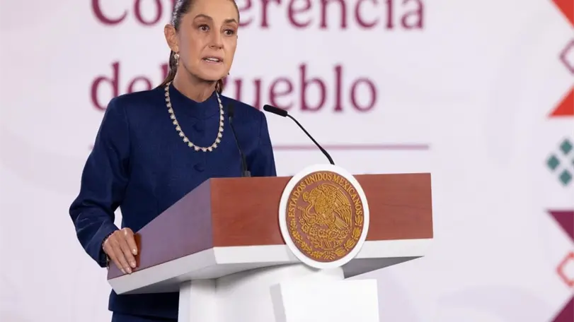 Claudia Sheinbaum y el canciller Roberto Velasco defendieron que el caso de Ismael El Mayo Zambada debe analizarse desde la &oacute;ptica de la soberan&iacute;a nacional, adem&aacute;s de la persecuci&oacute;n del delito. Foto: Presidencia