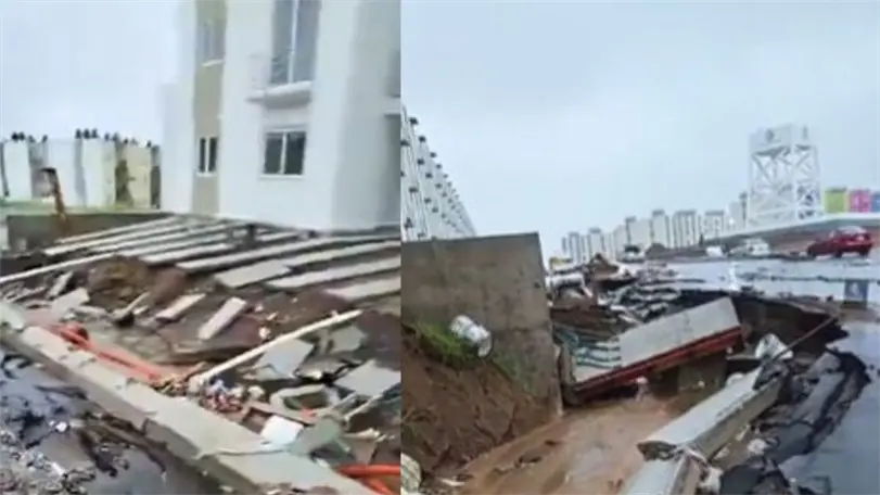 Lluvias se llevan calles de las Casas del Bienestar en Veracruz Estas con las afectaciones en las Casas del Bienestar en Veracruz. Foto: Redes Sociales.