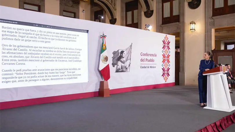 Claudia Sheinbaum sostuvo que la Fiscal&iacute;a decidir&aacute; el caso de Rub&eacute;n Rocha con pruebas y no por se&ntilde;alamientos pol&iacute;ticos. Foto: Presidencia