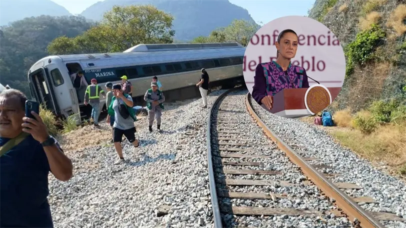 La Secretar&iacute;a de Marina revisa las causas del incidente registrado en un tren de carga del Corredor Interoce&aacute;nico mientras el gobierno incorpora recomendaciones t&eacute;cnicas para el proyecto de pasajeros. Foto: Presidencia