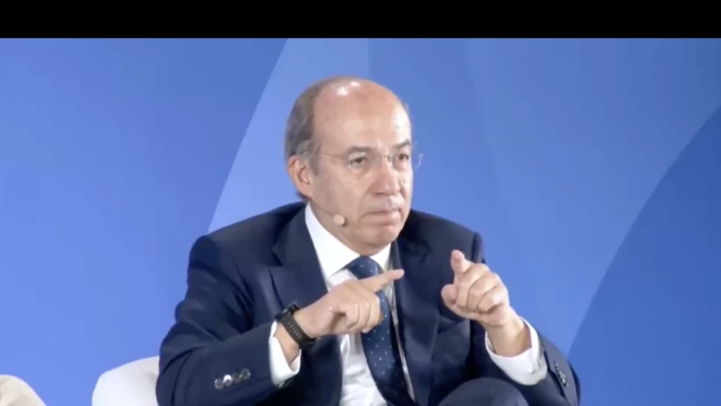 Felipe Calderón compara a México con Venezuela y critica la reforma judicial Felipe Calderón aseguró en Madrid que en México se observa un debilitamiento de los contrapesos institucionales. Foto: Archivo