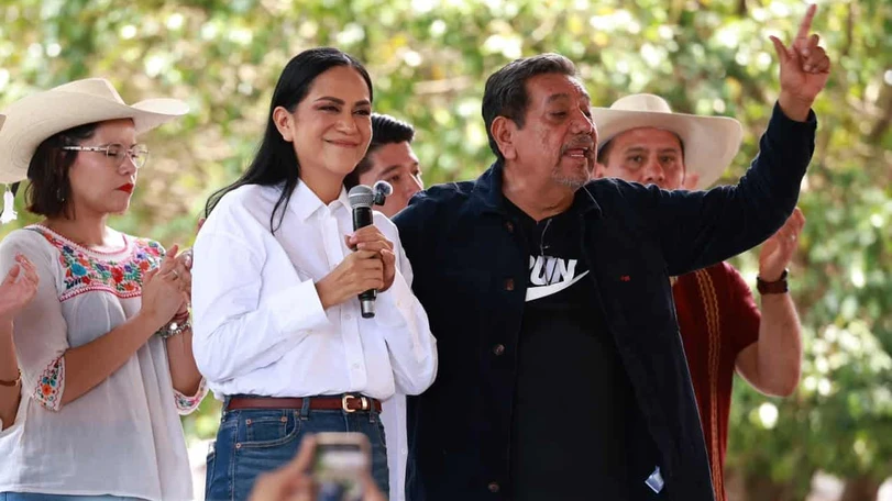 Huachicol fiscal se extendió gracias a gobiernos del PRIAN: Montiel Ariadna Montiel junto a Felix Salgado Macedonio. Foto: Morena.