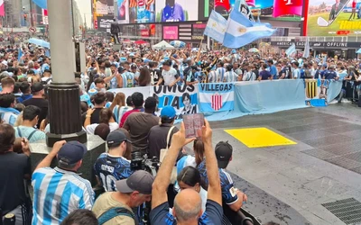 Argentina tiene copado a Nueva York; mega banderazo albiceleste en Manhattan