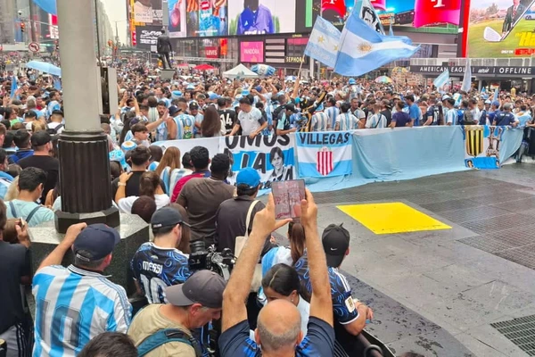 Argentina tiene copado a Nueva York; mega banderazo albiceleste en Manhattan