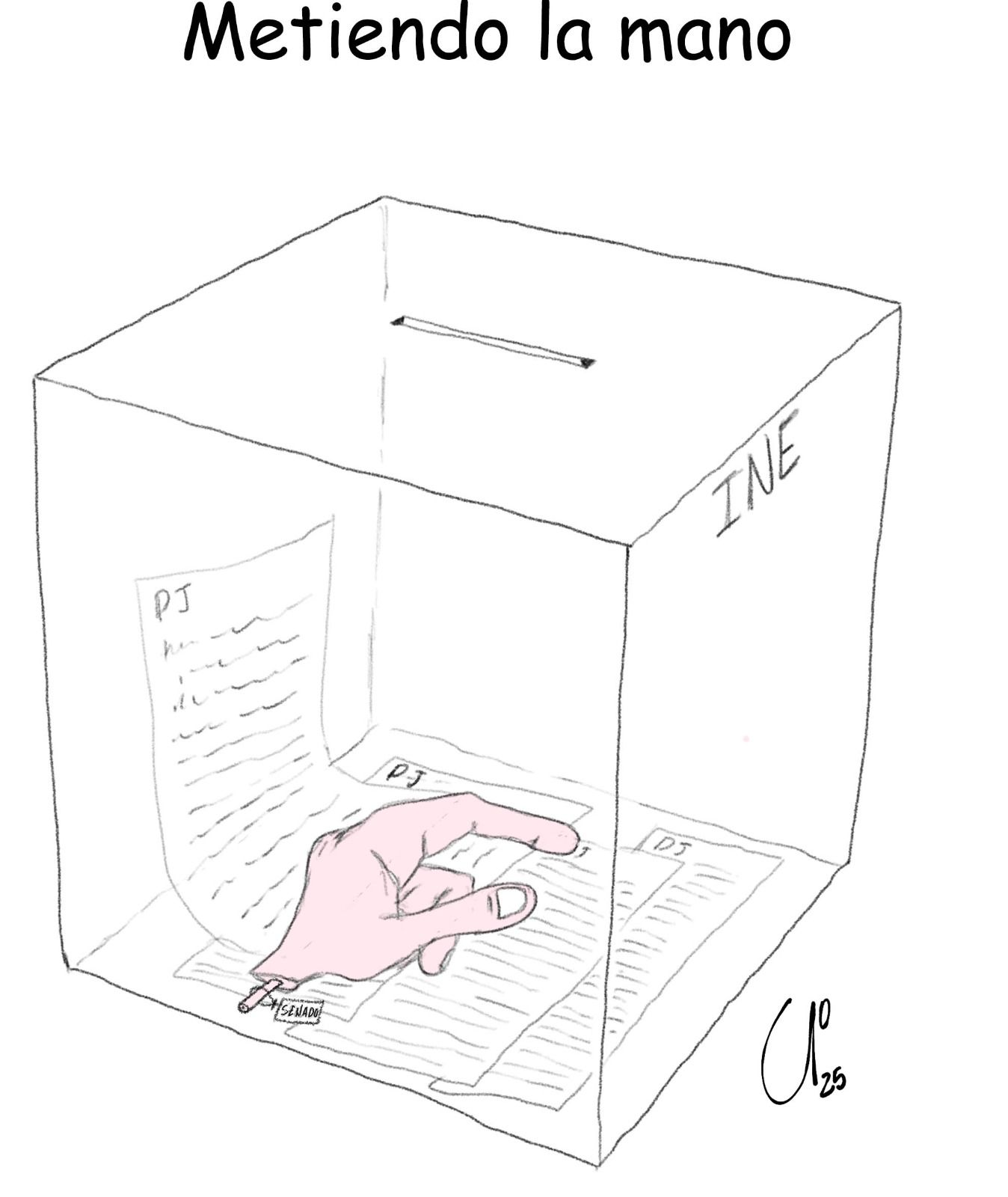 Metiendo la mano