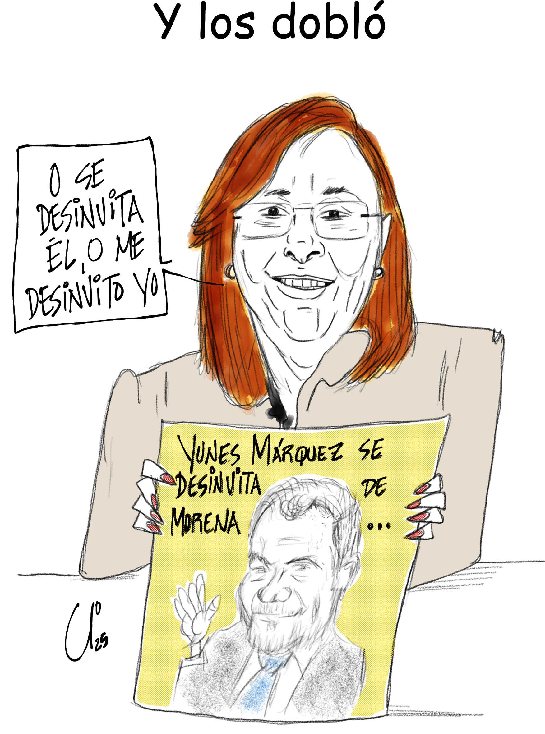 Y los dobló
