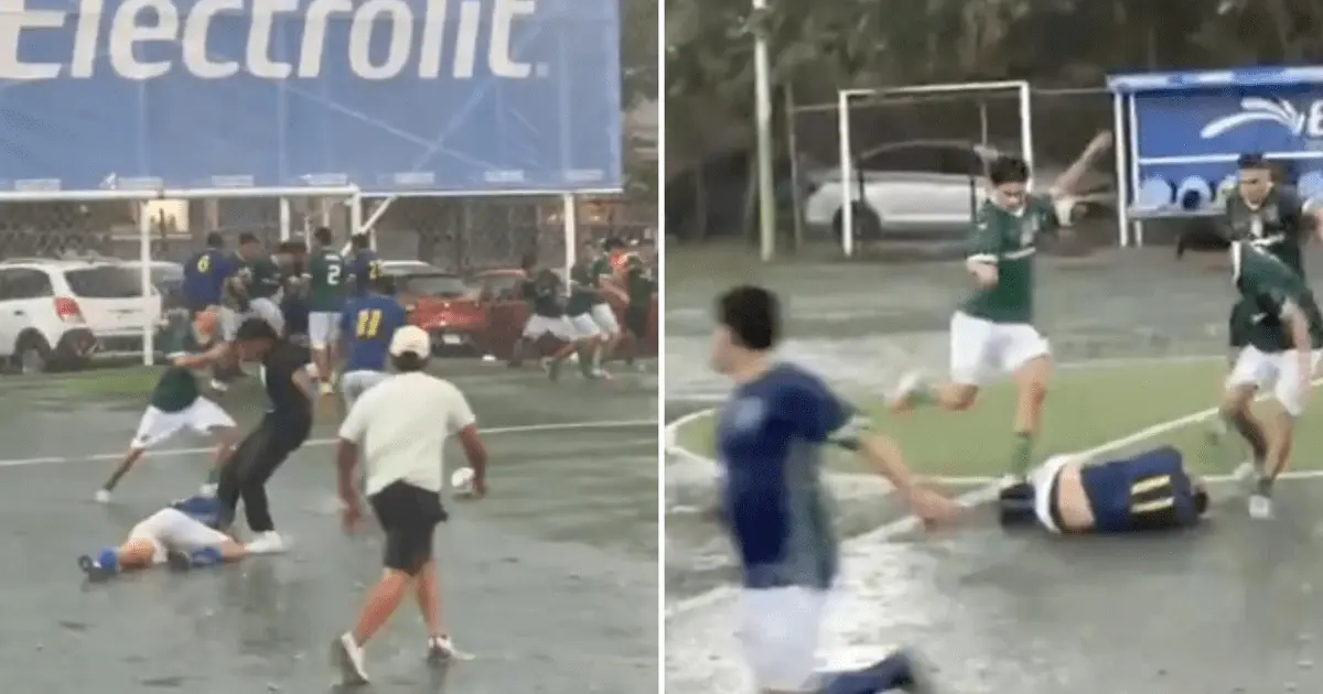 Pelea campal en cancha de futbol de Guadalajara provoca caos y se hace viral: VIDEO Brutal pelea campal en partido de fútbol en Guadalajara
