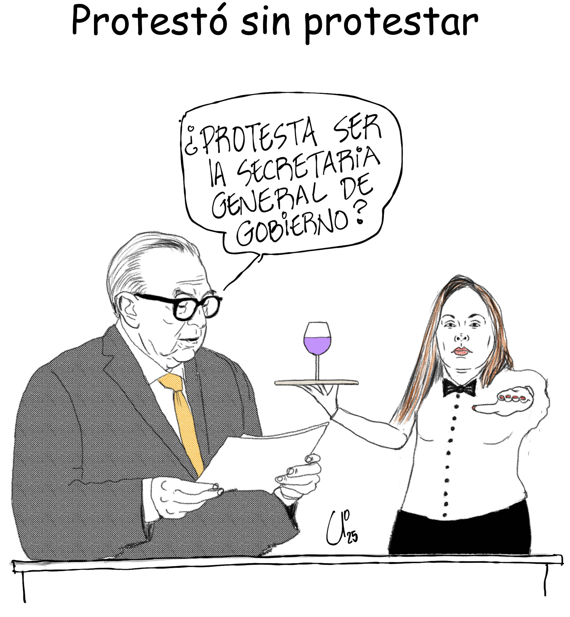 Protestó sin protestar