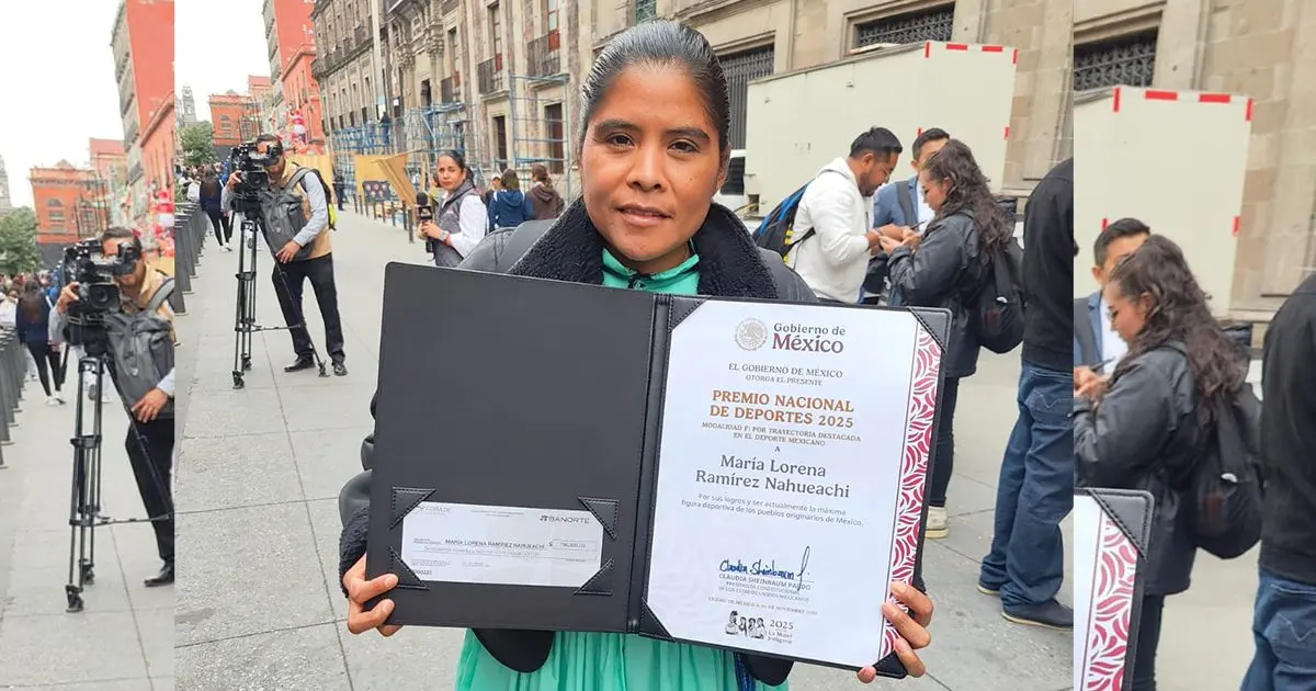 Lorena Ramírez, de correr en huaraches por la sierra a ser la primera indígena en ganar el PND en 50 años: “Yo salí adelante; todo se puede” Foto: Cortesía