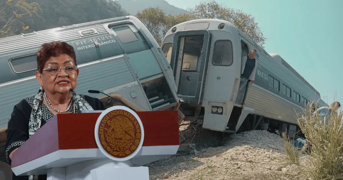 FGR confirma que el Tren Interoceánico descarriló por exceso de velocidad Ernestina Godoy Ramos informó que el tren excedía la velocidad permitida. | Foto: Cuartoscuro.com