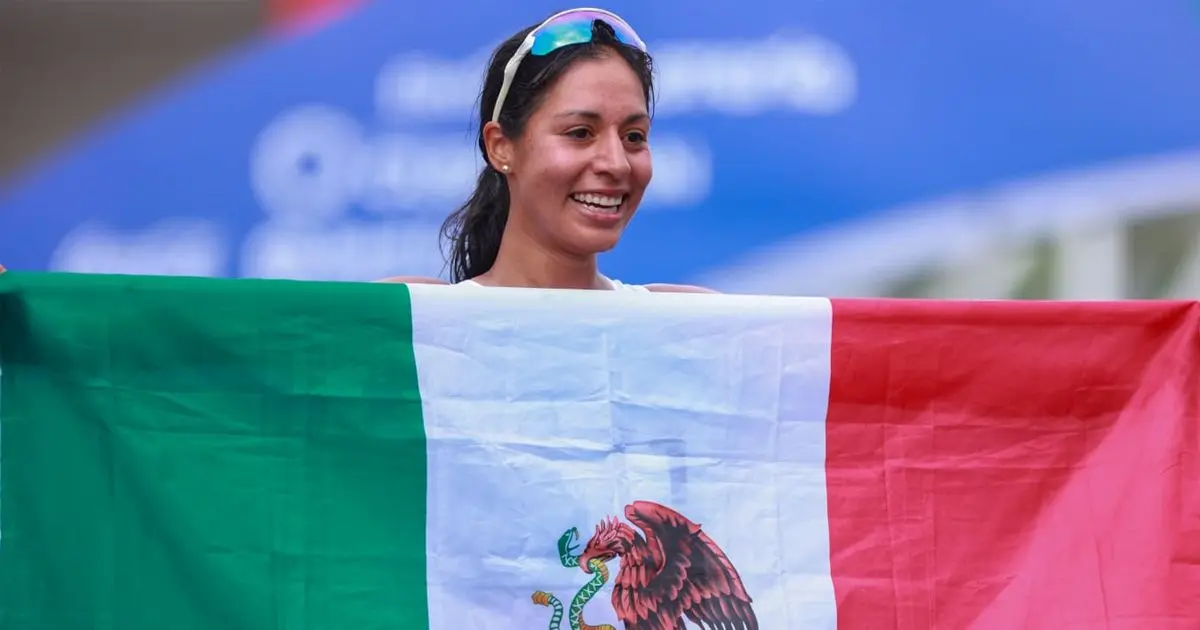 Alejandra Ortega revive la grandeza de la marcha mexicana con plata en el Mundial de Brasilia 2026 Foto: Cortesía COM