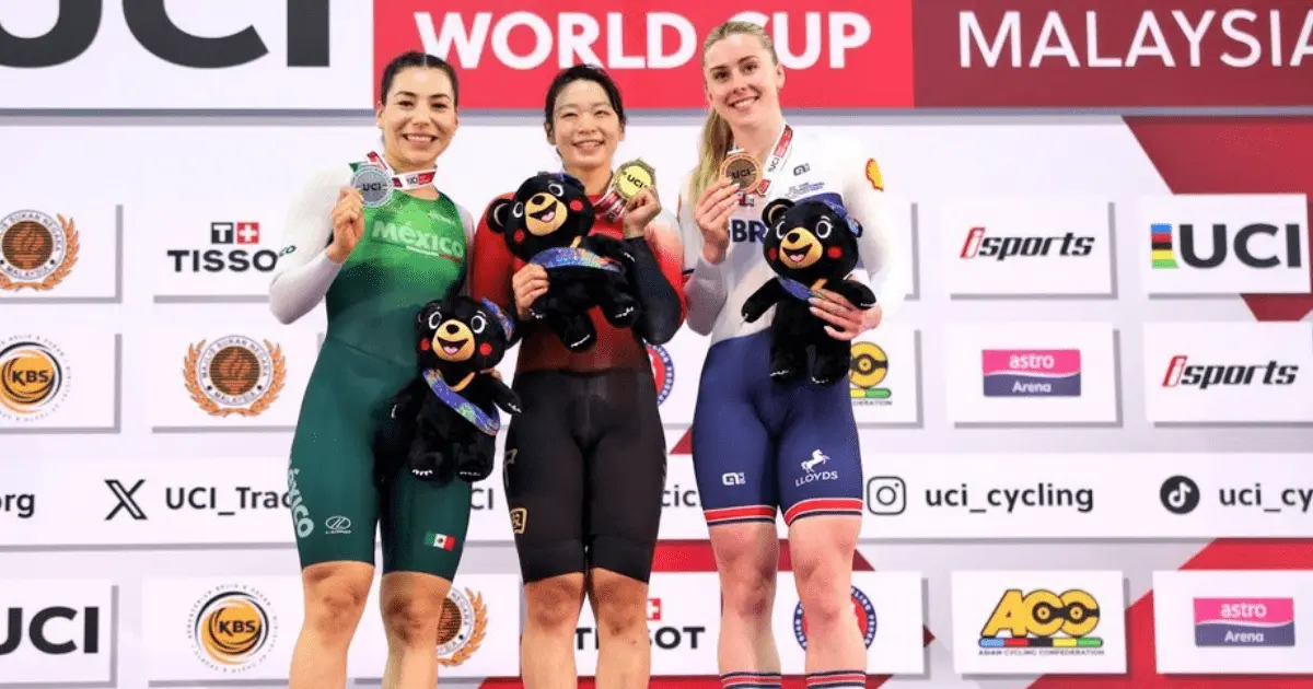 Daniela Gaxiola se cuelga la plata con dramático desenlace de fotofinish en Keirin de la Copa del Mundo de Ciclismo en Pista Nilai 2026 X @MLosAngeles2028