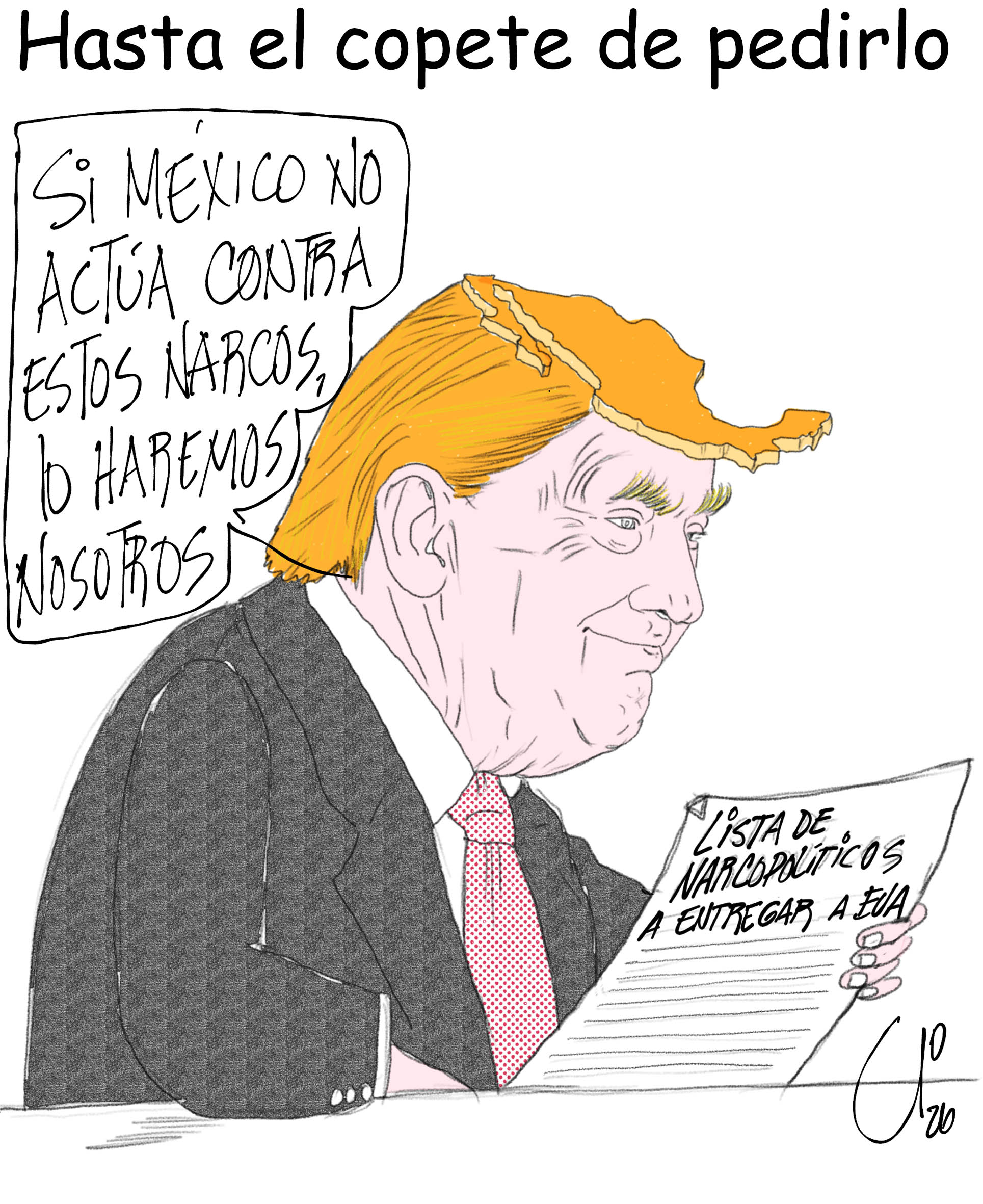 Hasta el copete de pedirlo